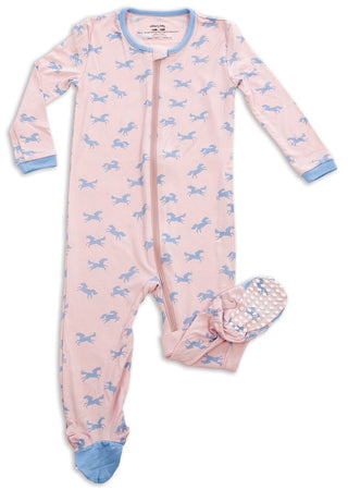 Silkberry Baby Bamboo Unicorn Printed Footie w/Zipper, Silkberry Baby, Bamboo, cf-size-0-3-months, cf-size-3-6-months, cf-type-footie, cf-vendor-silkberry-baby, CM22, Cyber Monday, Els PW 506
