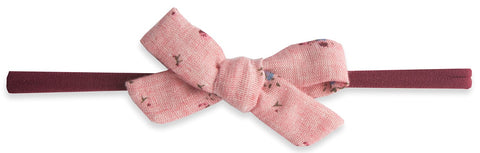 Baby Bling Red Linen Floral Cotton Print Skinny Bow Headband, Baby Bling, Baby Bling, Baby Bling Bows, Baby Bling Cotton Print headband, Baby Bling Fall 2018 Release, Baby Bling headband, Bab