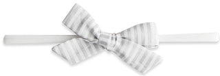 Baby Bling Silver Stripe Cotton Print Skinny Bow Headband, Baby Bling, Baby Bling, Baby Bling Bows, Baby Bling Cotton Print headband, Baby Bling Fall 2018 Release, Baby Bling headband, Baby B