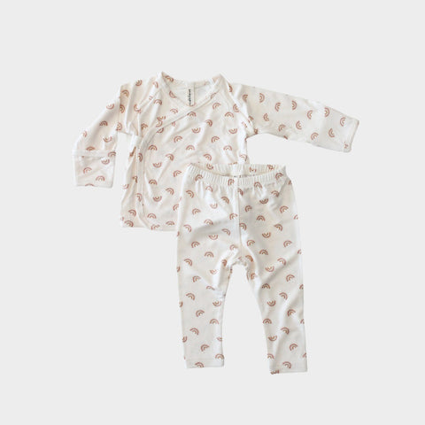 Babysprouts Snap Top & Legging Set in Earth Tone Rainbows, Babysprouts, Baby Sprouts, Babysprouts, Earth Tone Rainbows, Gender Neutral, Gender Neutral Baby Gift, Gender Neutral Unisex, JAN23,