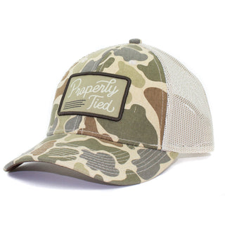 Properly Tied LD Sportsman Trucker Hat in Vintage Camo, Properly Tied, Boys Hat, Camo, Camo Hat, Camo Trucker Hat, Camoflauge, Camoflauge Hat, Properly Tied, Properly Tied Camo, Properly Tied
