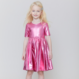 Pink Chicken Steph Dress - Pink Lame, Pink Chicken, Big Girls Clothing, cf-size-2y, cf-type-dress, cf-vendor-pink-chicken, Dress, Dress for Girls, Dresses for Girls, Little Girls Clothing, Li