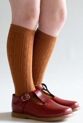 Little Stocking Co Knee High Socks - Sugar Almond, Little Stocking Co, Cable Knit Knee High, Cable Knit Knee High Socks, cf-size-1-5-3y, cf-size-7-10y, cf-type-knee-high-socks, cf-vendor-litt