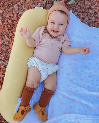 Little Stocking Co Lace Top Knee High Socks - Sugar Almond, Little Stocking Co, Little Stocking Co, Little Stocking Co Fall 2020, Little Stocking Co Knee high Sock, Little Stocking Co Knee Hi
