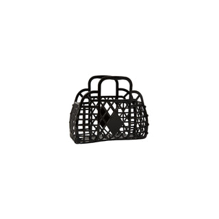Sun Jellies Mini Retro Basket - Black, Sun Jellies, Boo Basket, cf-type-bag, cf-vendor-sun-jellies, Jelly Bag, Mini Retro Tote, Mini Sun Jellies, Mini Tote, Sun Jellies, Sun Jellies Bag, Sun 