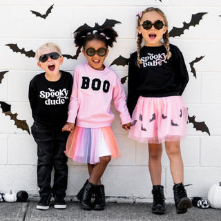 Spooky Babe L/S Sweatshirt - Black, Sweet Wink, cf-size-3t, cf-type-tee, cf-vendor-sweet-wink, CM22, Halloween, Halloween Shirt, Halloween Sweatshirt, Halloween Top, JAN23, Spooky Babe, Spook