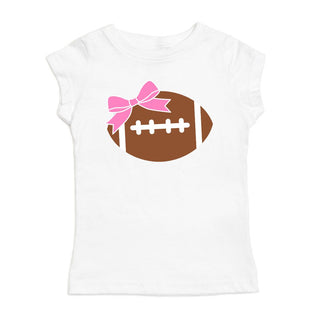 Sweet Wink Football Bow S/S White Shirt, Sweet Wink, CM22, Football, Football Bow S/S White Shirt, Football Shirt, Football Tee, Game Day, JAN23, Sweet Wink, Sweet Wink Football, Sweet Wink F
