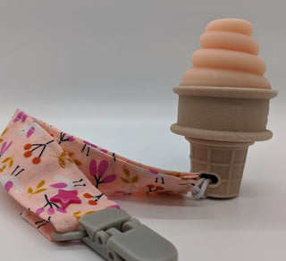 Sweetooth Adorable Orange Ice Cream Cone Teether 3.0, Sweetooth, Baby Shower, Baby Shower Gift, EB Baby, Gift for Baby Shower, Ice Cream Cone, Ice Cream Cone Teether, Ice Cream Teether, Sweet