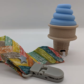 Sweetooth Baby Blue Ice Cream Cone Teether 3.0, Sweetooth, Baby Shower, Baby Shower Gift, EB Baby, Gift for Baby Shower, Ice Cream Cone, Ice Cream Teether, Sweet tooth, Sweetooth, sweetooth b