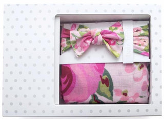 Baby Bling Pink Rose Swaddle & Headband Set, Baby Bling, Baby, Baby Bling, Baby Bling Bows, Baby Bling Swaddle, Baby Bling Swaddle & Headband Set, Baby Bling Swaddle and Headband Set, Baby Sh