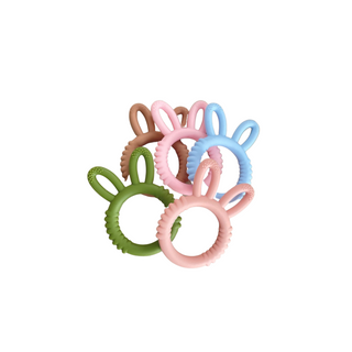 Three Hearts Silicone Bunny Teething Ring, Three Hearts, Easter, Easter Basket IDeas, EB Baby, EB Boy, EB Boys, EB Girls, Silicone Bunny Teether, Silicone Teether, Teether, Teething, Teething