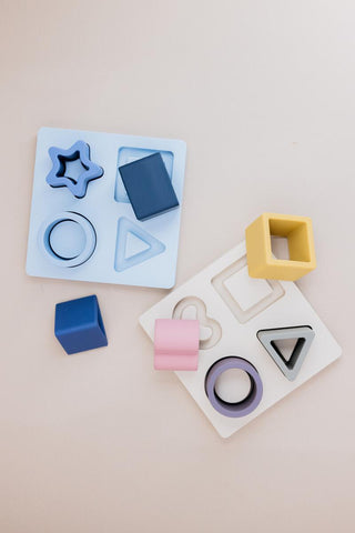 Three Hearts Silicone Puzzle - Blue, Three Hearts, Puzzle Teething Puzzle, Teether, Teething, Teething Toy, Three Hearts, Three Hearts Modern Teething Accessories, Three Hearts Silicone Puzzl