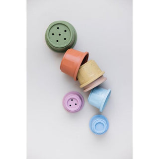 Three Hearts Silicone Stacking Cups - Army Green, Three Hearts, Stacking Cups, Stacking Toy, Teether, Teething, Teething Toy, Three Hearts, Three Hearts Modern Teething Accessories, three hea