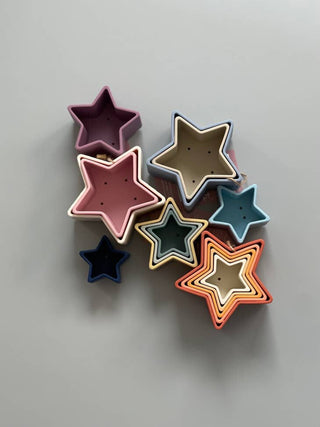 Three Hearts Star Stacker - Slate, Three Hearts, Stacking Toy, Star Stacking Toy, Star Teether, Teether, Teething, Teething Toy, Three Hearts, Three Hearts Modern Teething Accessories, three 