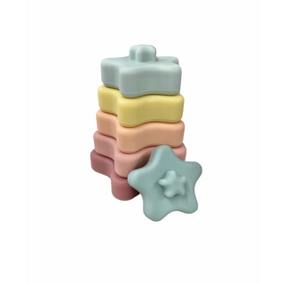 Three Hearts Stella Star Stackers - Sunraise, Three Hearts, cf-type-toy, cf-vendor-three-hearts, Stacking Toy, Teether, Teething, Teething Toy, Three Hearts, Three Hearts Modern Teething Acce