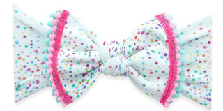 Baby Bling Birthday '19 Trimmed Printed Knot Headband, Baby Bling, Baby Bling, Baby Bling Birthday, Baby Bling Birthday '19 Trimmed Printed Knot Headband, Baby Bling Birthday Bow, Baby Bling 