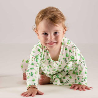 Tickety Boo Prickly Cactus Long Bamboo Zipper Romper, Tickety Boo, Arizona, Cactus, Cactus Romper, Long Bamboo Zipper Romper, Prickly Cactus, Tickety Boo, Tickety Boo Clothing, Tickety Boo Ro