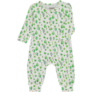 Tickety Boo Prickly Cactus Long Bamboo Zipper Romper, Tickety Boo, Arizona, Cactus, Cactus Romper, Long Bamboo Zipper Romper, Prickly Cactus, Tickety Boo, Tickety Boo Clothing, Tickety Boo Ro