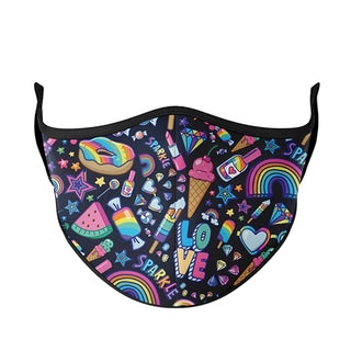 Kids Funfetti Fashion Face Mask by Top Trenz - Small: 3-7 Years, Top Trenz, Child Face Mask, Child Face MAskCute Kids Face MAsk, Children's Mask, Cute Kids Face Mask, Els PW 11399, Face Mask,