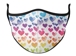 Kids Heart Overload Face Mask by Top Trenz - Small: 3-7 Years, Top Trenz, Child Face Mask, Child Face MAskCute Kids Face MAsk, Children's Mask, Cotton Face Mask, Cute Kids Face Mask, Els PW 1