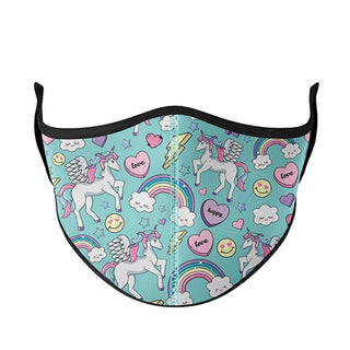 Kids Unicorn Dream Fashion Face Mask by Top Trenz - Small: 3-7 Years, Top Trenz, Child Face Mask, Child Face MAskCute Kids Face MAsk, Children's Mask, Cute Kids Face Mask, Els PW 11399, Face 