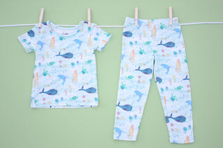 Two Peas Clothing Co Under the Sea S/S Pajama Set, Two Peas Clothing Co, cf-size-7y, cf-type-pajama-set, cf-vendor-two-peas-clothing-co, CM22, eieio, Short sleeve PAjama Set, Two Peas Clothin