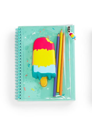 Sweet Treats Squishy Journal Notebook with Pouch, Two's Company, Cupcake, Gifts for Girls, Gifts for Tween, Journal, Popsicle, Sweet Treats Squishy Journal Notebook with Pouch, Tween Gift, Tw