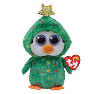 Ty Noel the Penguin Green Tree Beanie Boo, Ty Inc, All Things Holiday, Beanie, Beanie Boo, Christmas, Christmas Beanie Boo, Christmas Ty, ChristmasTy Christmas, Penguin, Snowman, Stocking Stu