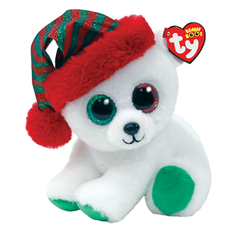 Ty Paxton the White Polar Bear Beanie Boo, Ty Inc, All Things Holiday, Beanie, Beanie Boo, Beanie Boos, Christmas, Christmas Beanie Boo, Christmas Ty, ChristmasTy Christmas, Paxton, Polar Bea