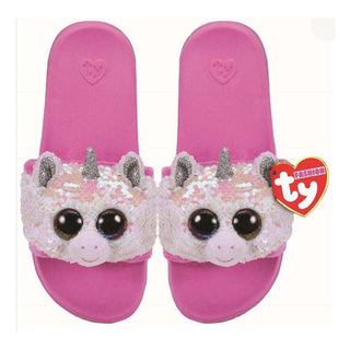 Ty Reversible Sequin Slides - Diamond the Unicorn, Ty Inc, Shoes, Ty, Ty Diamond the Unicorn, Ty Reversible Diamond the Unicorn, Ty Reversible Sequin, Ty Reversible Sequin Pool Slide, Ty Reve