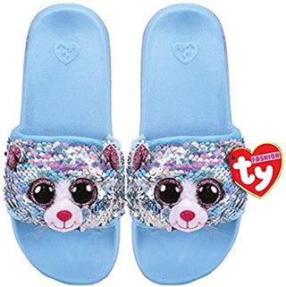 Ty Reversible Sequin Slides - Whimsy the Cat, Ty Inc, Shoes, Ty, Ty Reversible Sequin, Ty Reversible Sequin Pool Slide, Ty Reversible Sequin Slides Whimsy the Cat, Ty Sequin Pool Slide, Ty Sh