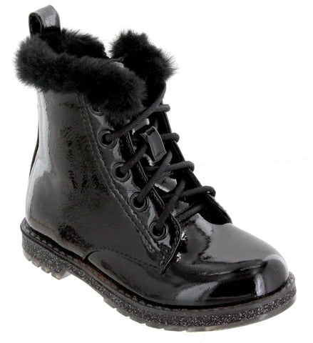 MIA Kids Little Symone Boot, MIA Shoes, Combat Boot, JAN23, MIA, Mia Boot, Mia Kids, Mia Kids Shoes, Mia Shoes, Patent Leather Boot, Shoe, Shoes, Boot - Basically Bows & Bowties