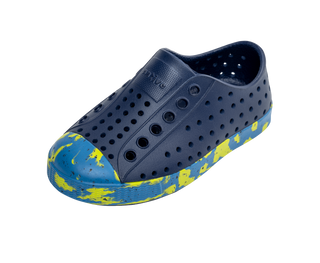 Native Jefferson Marble Shoes - Regatta Blue/ Vallarta Palm Marble, Native, Boys Shoes, cf-size-c10, cf-size-c11, cf-size-c5, cf-size-c6, cf-size-c7, cf-size-c8, cf-size-j1, cf-size-j2, cf-ty