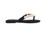 Mini Melissa Spring Flip Flops - Black / White, Grendene, Black, cf-size-1, cf-size-11, cf-size-12, cf-size-13, cf-size-3, cf-type-sandal, cf-vendor-grendene, Flower Flip Flop, Grendene, Gren