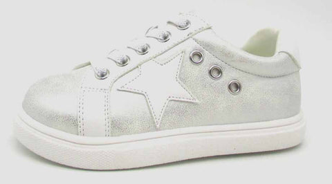 MIA Kids Little Sparklee Sneaker - White Comet, MIA Shoes, cf-size-12, cf-type-sneaker, cf-vendor-mia-shoes, JAN23, MIA, Mia Kids, Mia Kids Shoes, Mia Shoes, MIA Sneaker, Shoe, Shoes, Sparkle