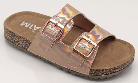 MIA Kids Belky Sandals - Rose Gold, MIA Shoes, Belky, Belky Sandals, cf-size-1, cf-size-13, cf-size-2, cf-size-4, cf-size-5, cf-type-shoes, cf-vendor-mia-shoes, Iridescent, JAN23, MIA, MIA Ki