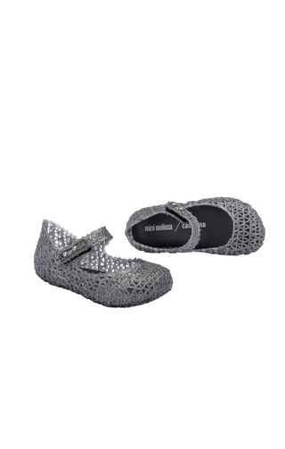 Mini Melissa Mini Campana Papel - Pewter (Black), Grendene, Campana, cf-size-10, cf-size-11, cf-size-5, cf-size-6, cf-size-7, cf-size-8, cf-size-9, cf-type-shoes, cf-vendor-grendene, Glitter,