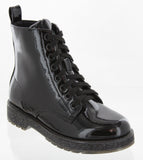 MIA Kids Giuletta Boot - Black, MIA Shoes, cf-size-5, cf-type-boot, cf-vendor-mia-shoes, Combat Boot, JAN23, MIA, Mia Boot, Mia Kids, Mia Kids Shoes, Mia Shoes, Patent Leather Boot, Shoe, Sho