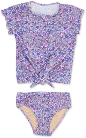 Shade Critters Purple Ditsy Floral Baby T Rashguard Set, Shade Critters, 2pc Swimsuit, Bathing Suit, Girls Swimwear, Purple Ditsy Floral, Shade Critters, Shade Critters Rashguard Set, Shade C