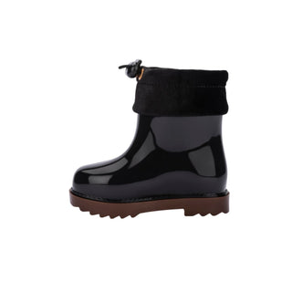 Mini Melissa Rain Boot III BB - Black / Caramel, Mini Melissa, Black, cf-size-8, cf-size-9, cf-type-shoes, cf-vendor-mini-melissa, Girls Boots, Glitter Rain Boot, Mini Melissa, Mini Melissa B