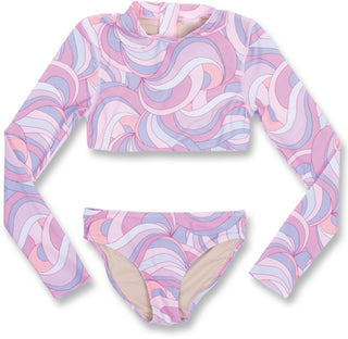 Shade Critters Candy Swirl Cropped Rashguard Set, Shade Critters, Bathing Suit, Candy Swirl, cf-size-6t, cf-size-7y, cf-type-swimwear, cf-vendor-shade-critters, Girls Swimwear, Shade Critters