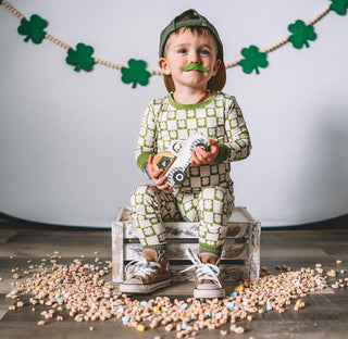 Dream Big Little Co Lucky CheckZzz L/S Dream Set, Dream Big Little Co, Bamboo Pajamas, cf-size-3t, cf-size-4t, cf-size-5-6, cf-size-7-8, cf-type-pajamas, cf-vendor-dream-big-little-co, DBLC, 