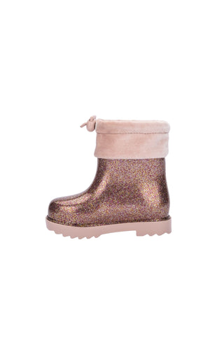 Mini Melissa Rain Boot III BB - Pink Glitter, Mini Melissa, cf-size-10, cf-size-7, cf-size-8, cf-size-9, cf-type-shoes, cf-vendor-mini-melissa, Girls Boots, Glitter Rain Boot, Mini Melissa, M