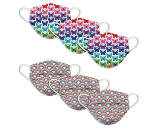 Kids Disposable Masks - Butterfly / Rainbow Playground, Watchitude, cf-type-face-mask, cf-vendor-watchitude, Child Face Mask, Child Face MAskCute Kids Face MAsk, Cotton Face Mask, Cute Kids M