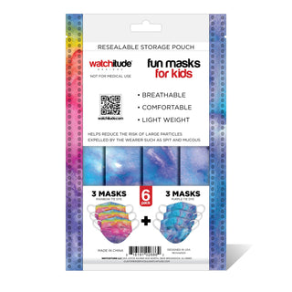 Kids Disposable Masks - Rainbow Tie Dye / Purple Tie Dye, Watchitude, Child Face Mask, Child Face MAskCute Kids Face MAsk, Cotton Face Mask, Cute Kids Mask, Disposable Face Mask, Els PW 11399