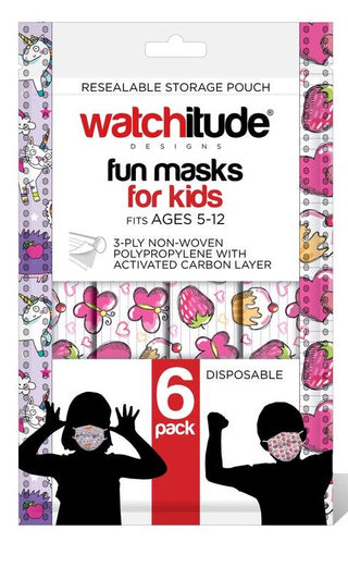 Kids Disposable Masks - Butterfly Picnic / Club Unicorn, Watchitude, Butterfly Picnic / Club Unicorn, Butterfly Picnic / Club Unicorn Disposable Masks, Child Face Mask, Child Face MAskCute Ki