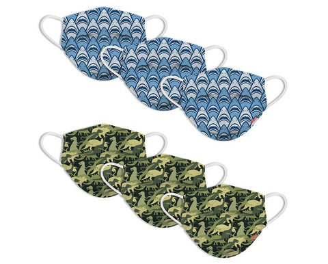 Kids Disposable Masks - Shark Frenzy / Dino Camo, Watchitude, Child Face Mask, Child Face MAskCute Kids Face MAsk, Cotton Face Mask, Cute Kids Mask, Disposable Face Mask, Els PW 11399, Face M