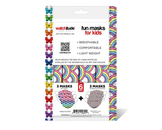 Kids Disposable Masks - Butterfly / Rainbow Playground, Watchitude, cf-type-face-mask, cf-vendor-watchitude, Child Face Mask, Child Face MAskCute Kids Face MAsk, Cotton Face Mask, Cute Kids M