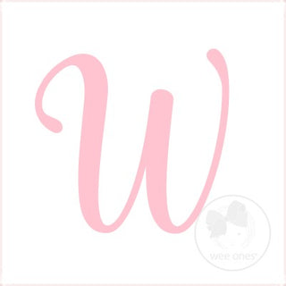 King White w/Light Pink Monogram Hair Bow on Clippie, Wee Ones, Alligator Clip, Alligator Clip Hair Bow, cf-type-hair-bow, cf-vendor-wee-ones, Clippie, Grosgrain, Hair Bow, Initial, Initial H