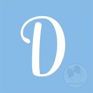 Medium Blue w/White Monogram Hair Bow on Clippie, Wee Ones, Alligator Clip, Alligator Clip Hair Bow, cf-type-hair-bow, cf-vendor-wee-ones, Clippie, Grosgrain, Hair Bow, Initial, Initial Hair 